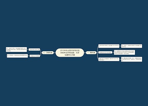 2018年执业医师资格实践技能考试体格检查：头部检查常见问题