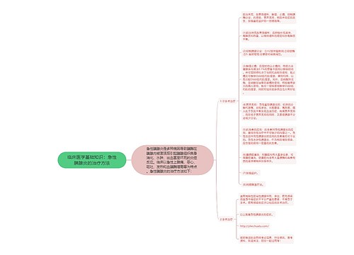 临床医学基础知识：急性胰腺炎的治疗方法