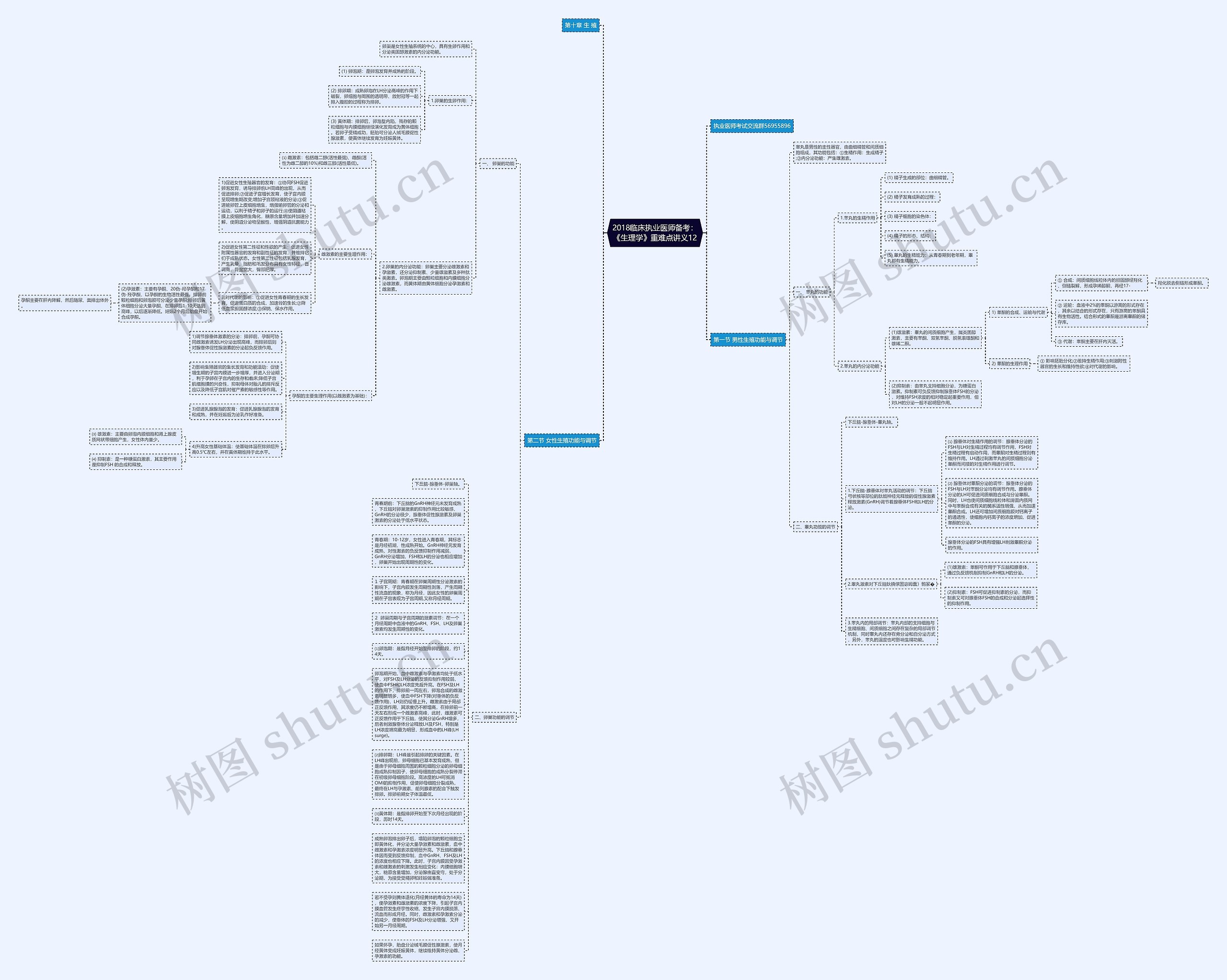 2018临床执业医师备考:《生理学》重难点讲义12思维导图高清图 2018临床执业医师备考:《生理学》重难点讲义12思维导图