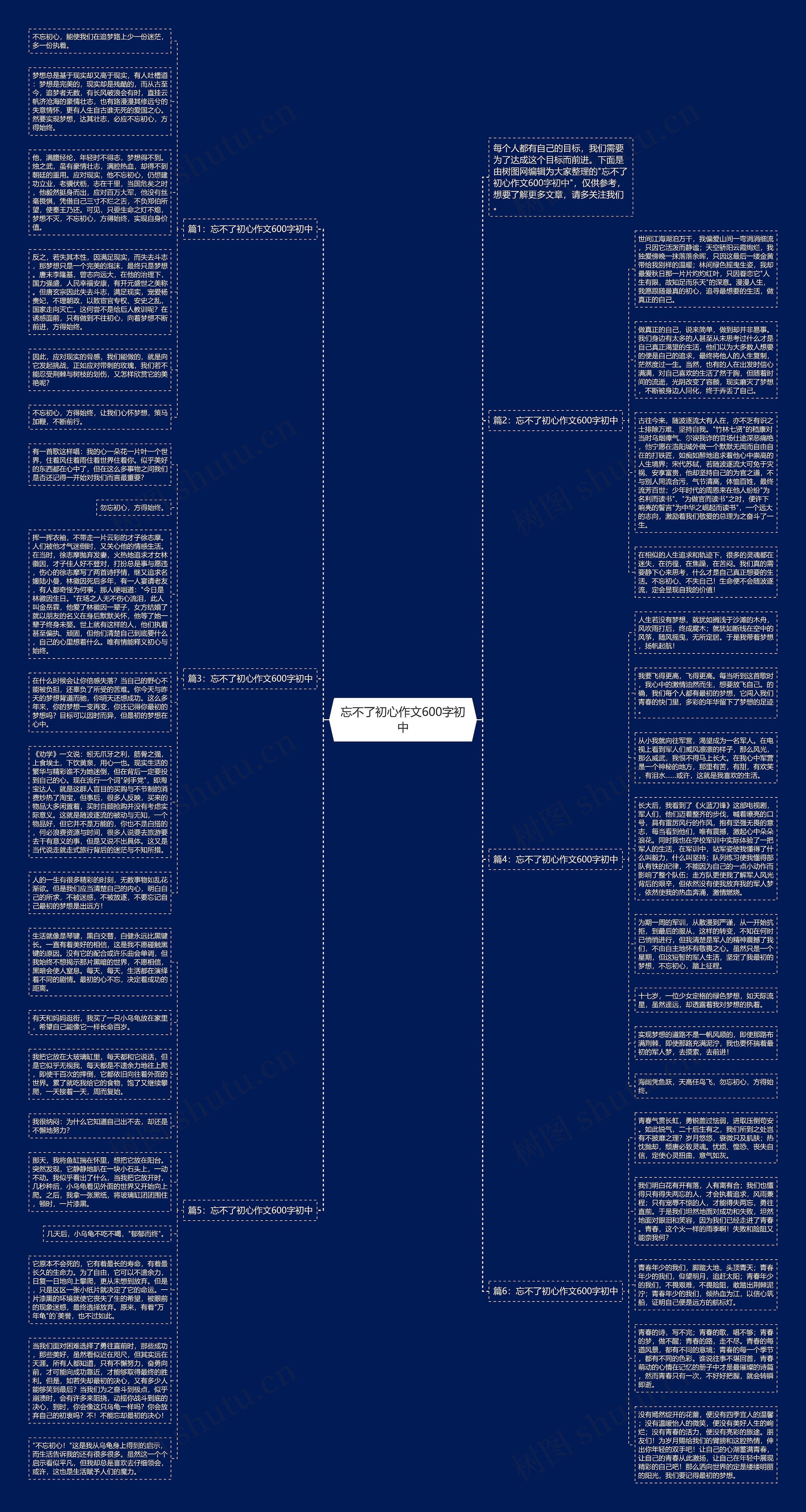 忘不了初心作文600字初中思维导图