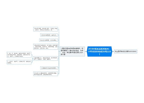 2018中医执业医师备考：小青龙汤的组成|功用|主治|