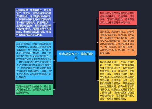 中考高分作文：简单的快乐