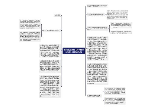 2018执业药师《药事管理与法规》冲刺知识点2