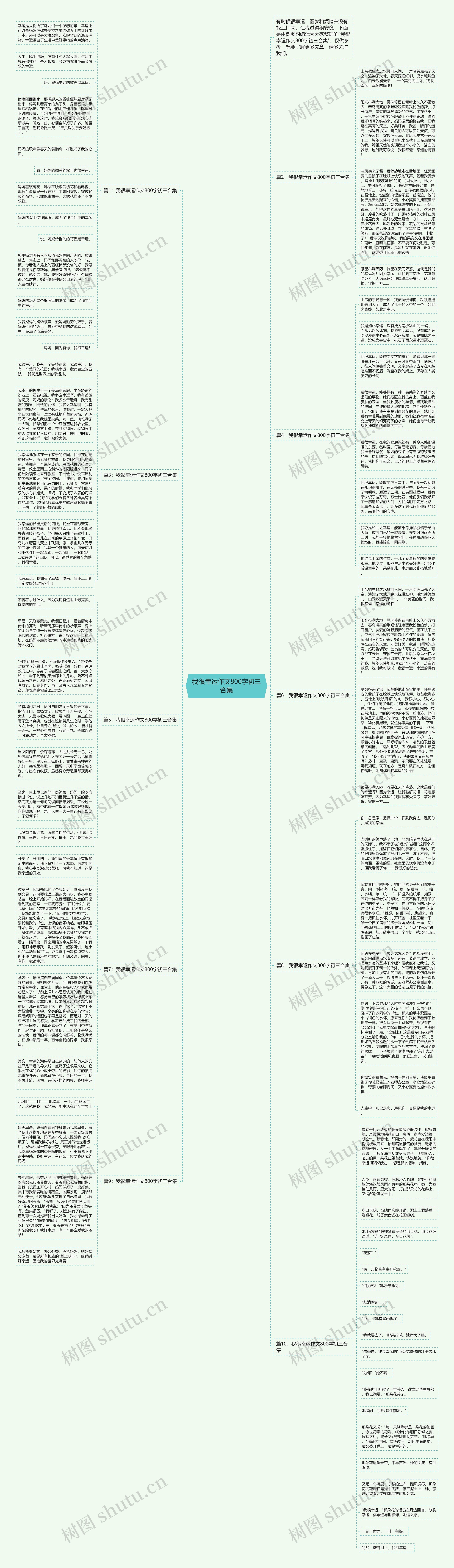 我很幸运作文800字初三合集思维导图