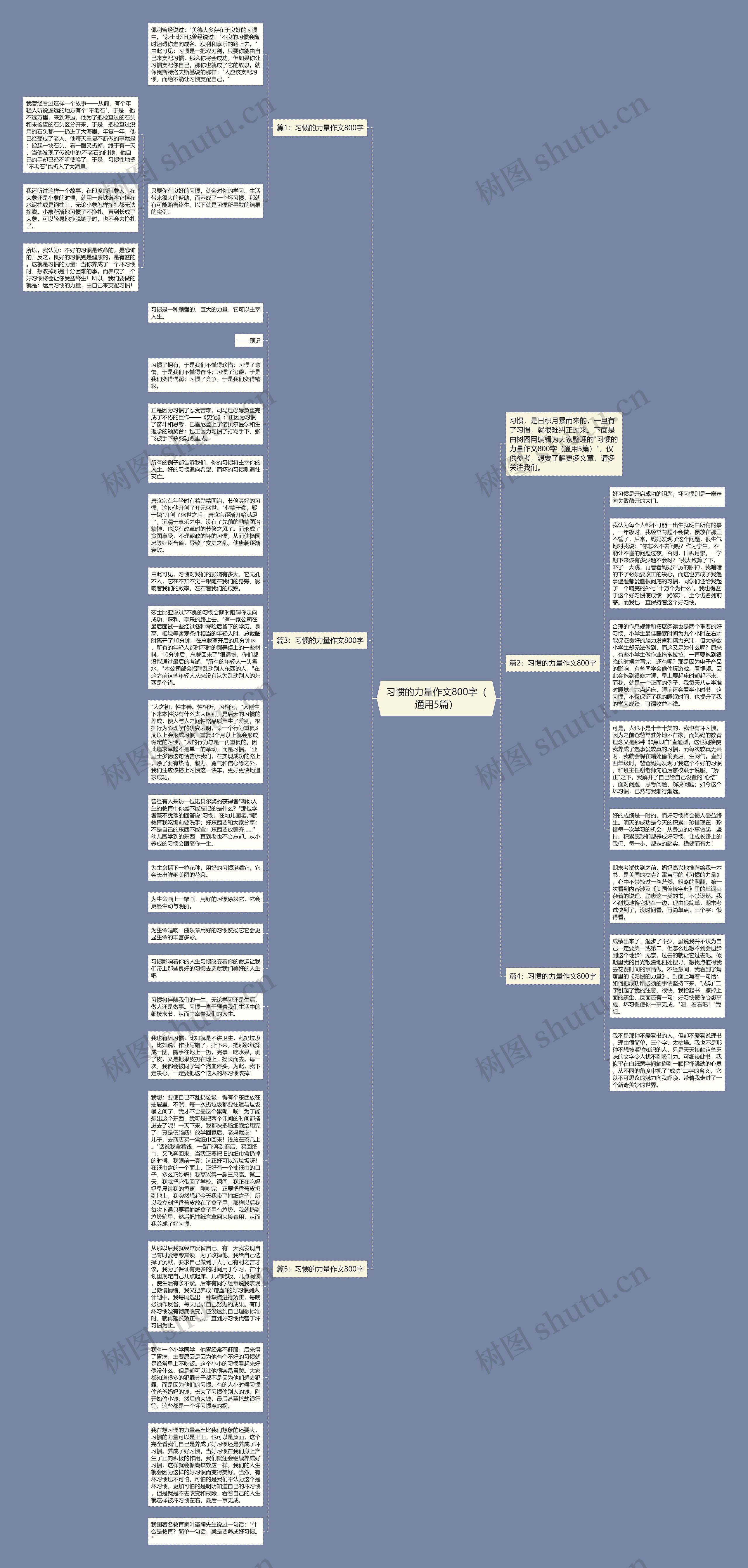 习惯的力量作文800字（通用5篇）思维导图