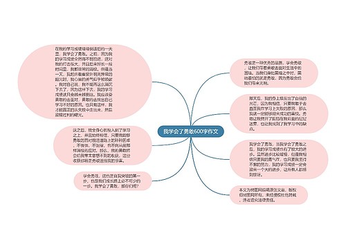 我学会了勇敢600字作文