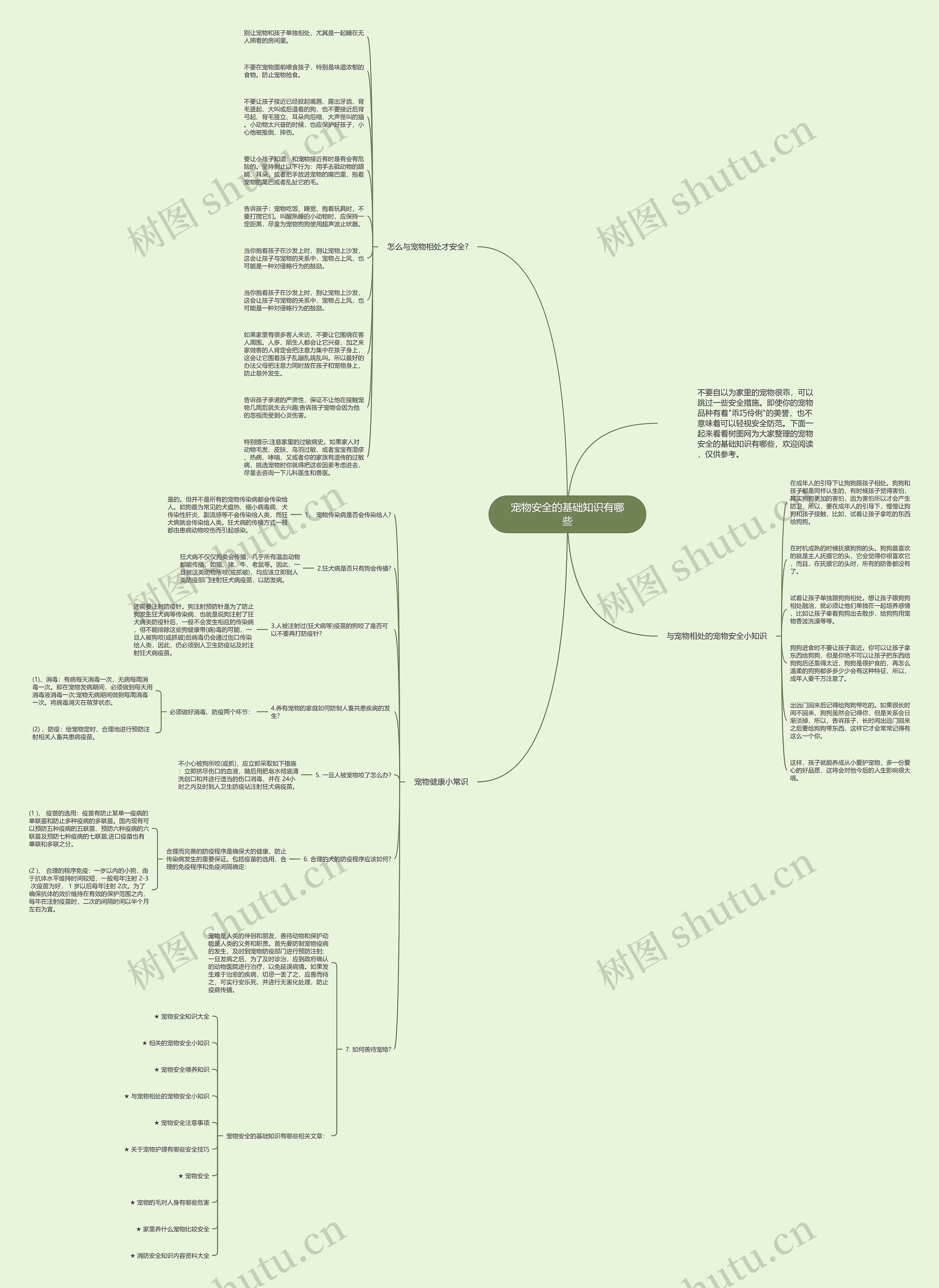 宠物安全的基础知识有哪些思维导图