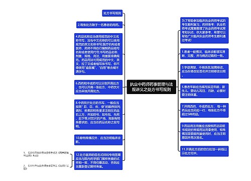 执业中药师药事管理与法规讲义之处方书写规则