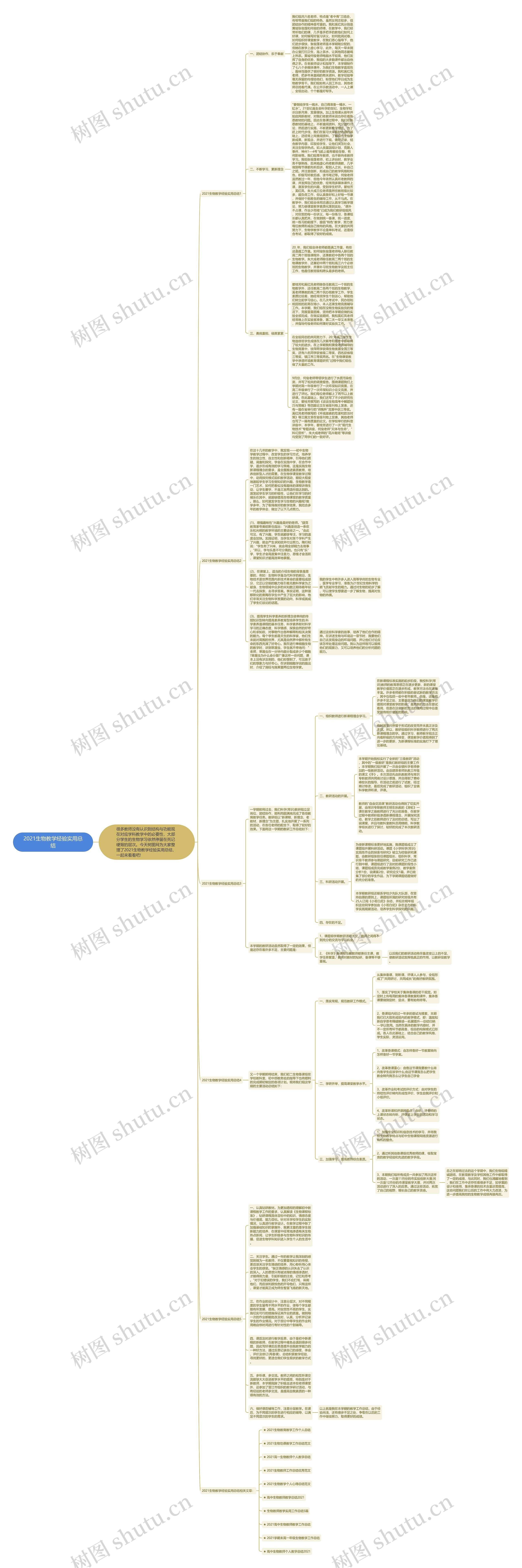 2021生物教学经验实用总结思维导图