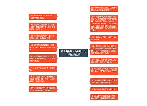 护士资格证基础护理：化疗的自我防护