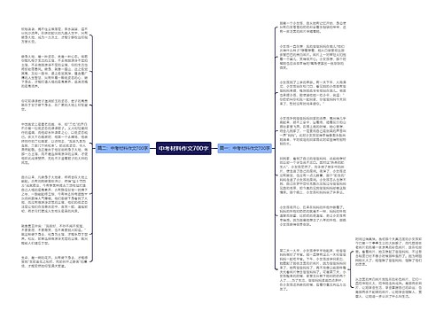 中考材料作文700字