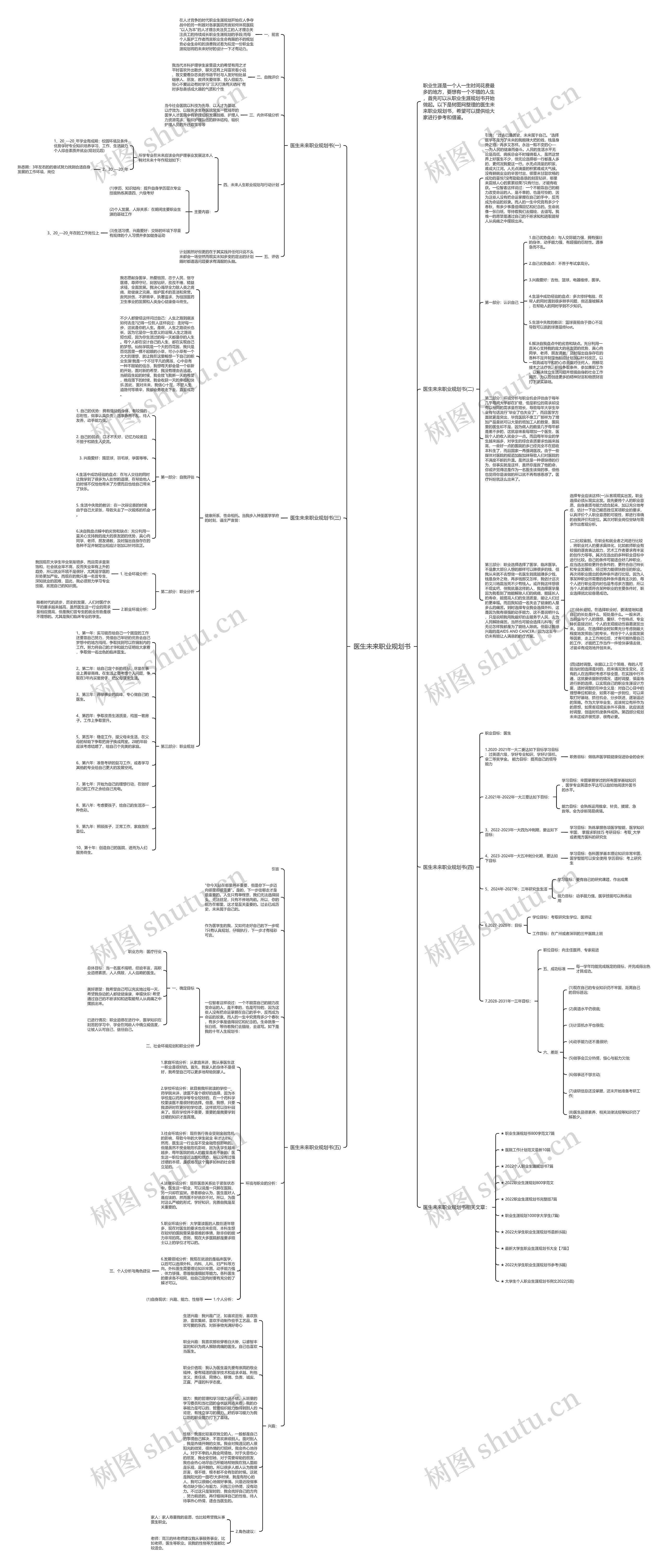 医生未来职业规划书思维导图