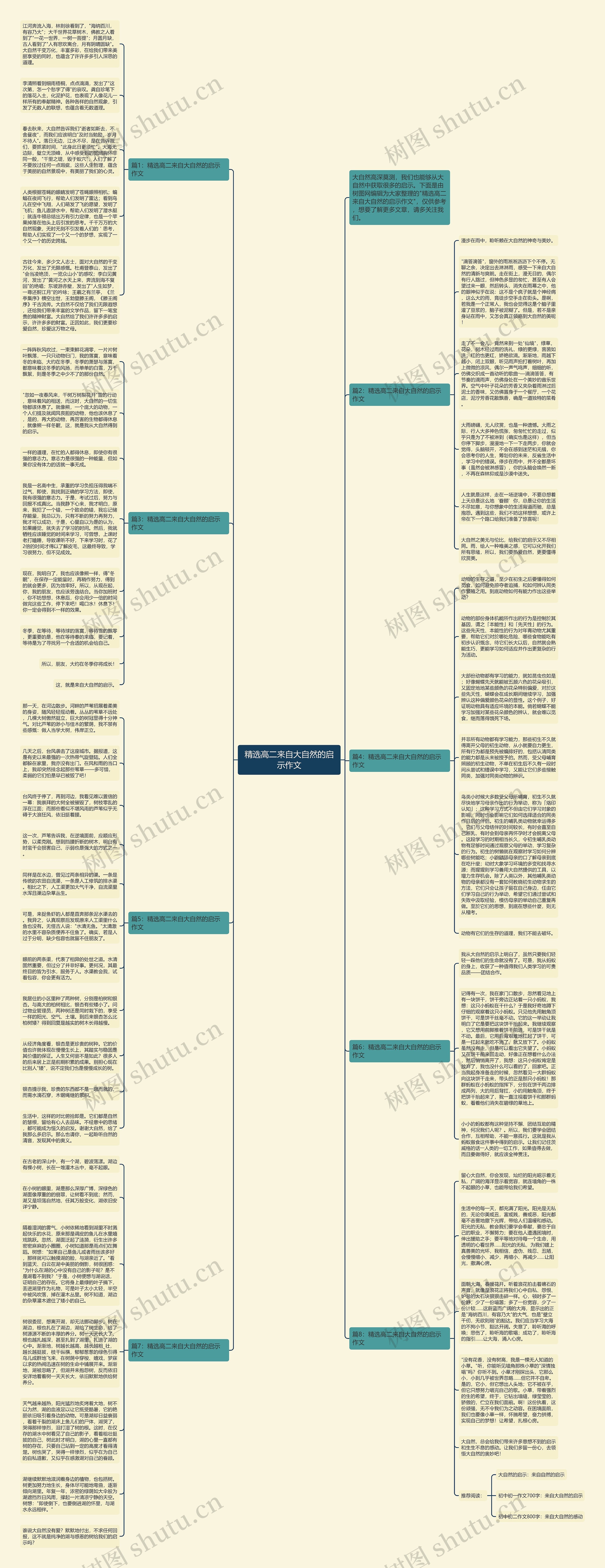 精选高二来自大自然的启示作文思维导图