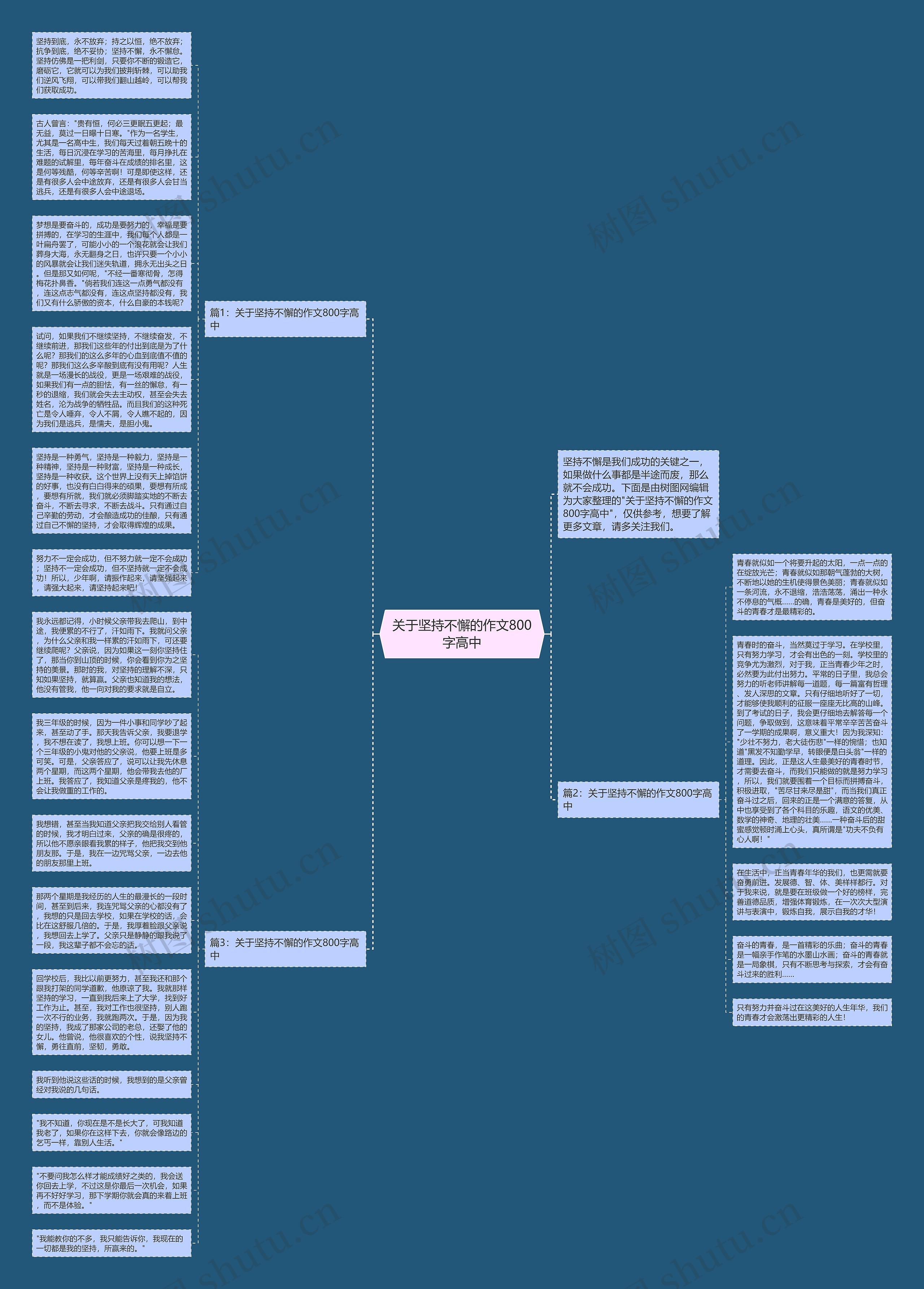 关于坚持不懈的作文800字高中思维导图