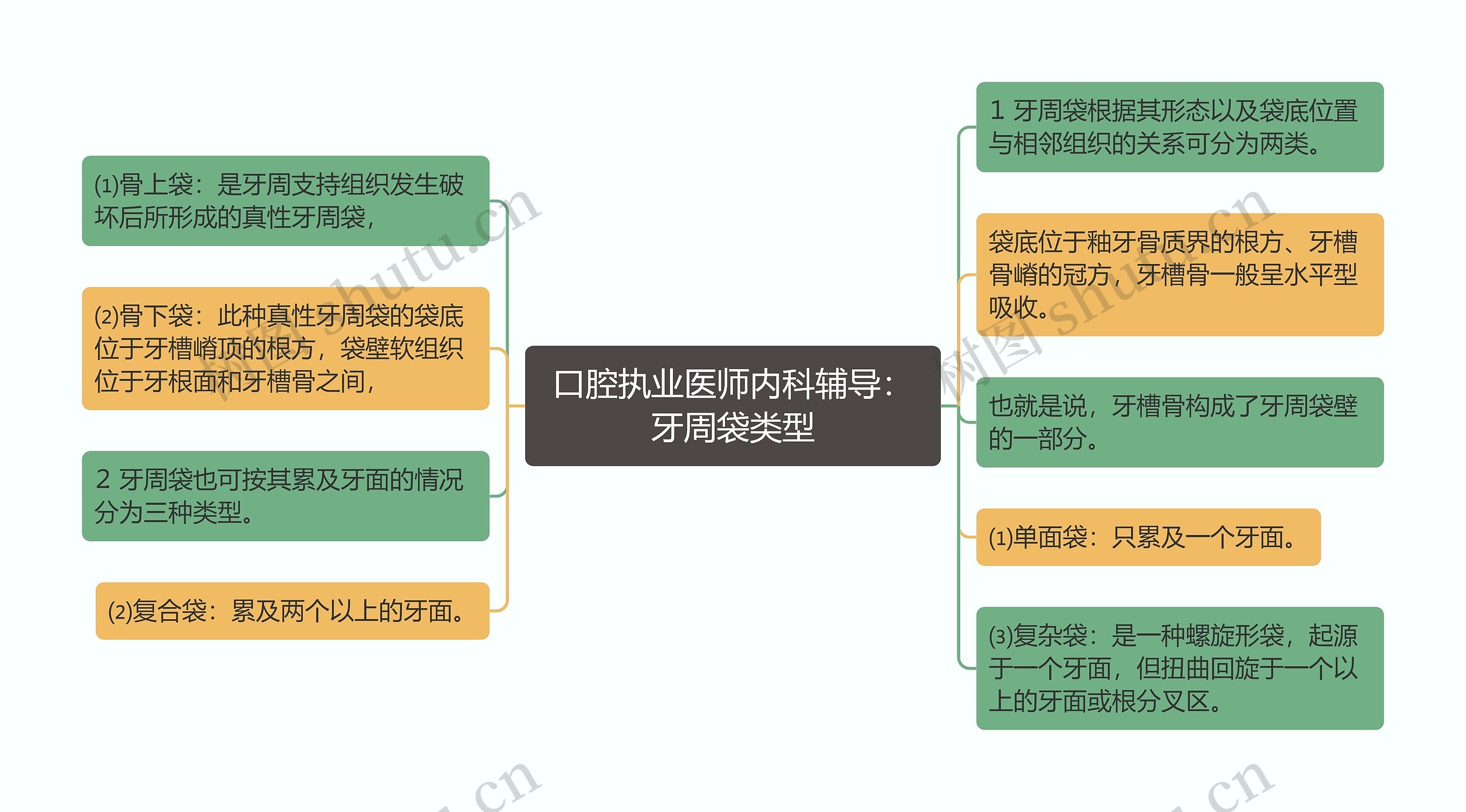 口腔执业医师内科辅导：牙周袋类型