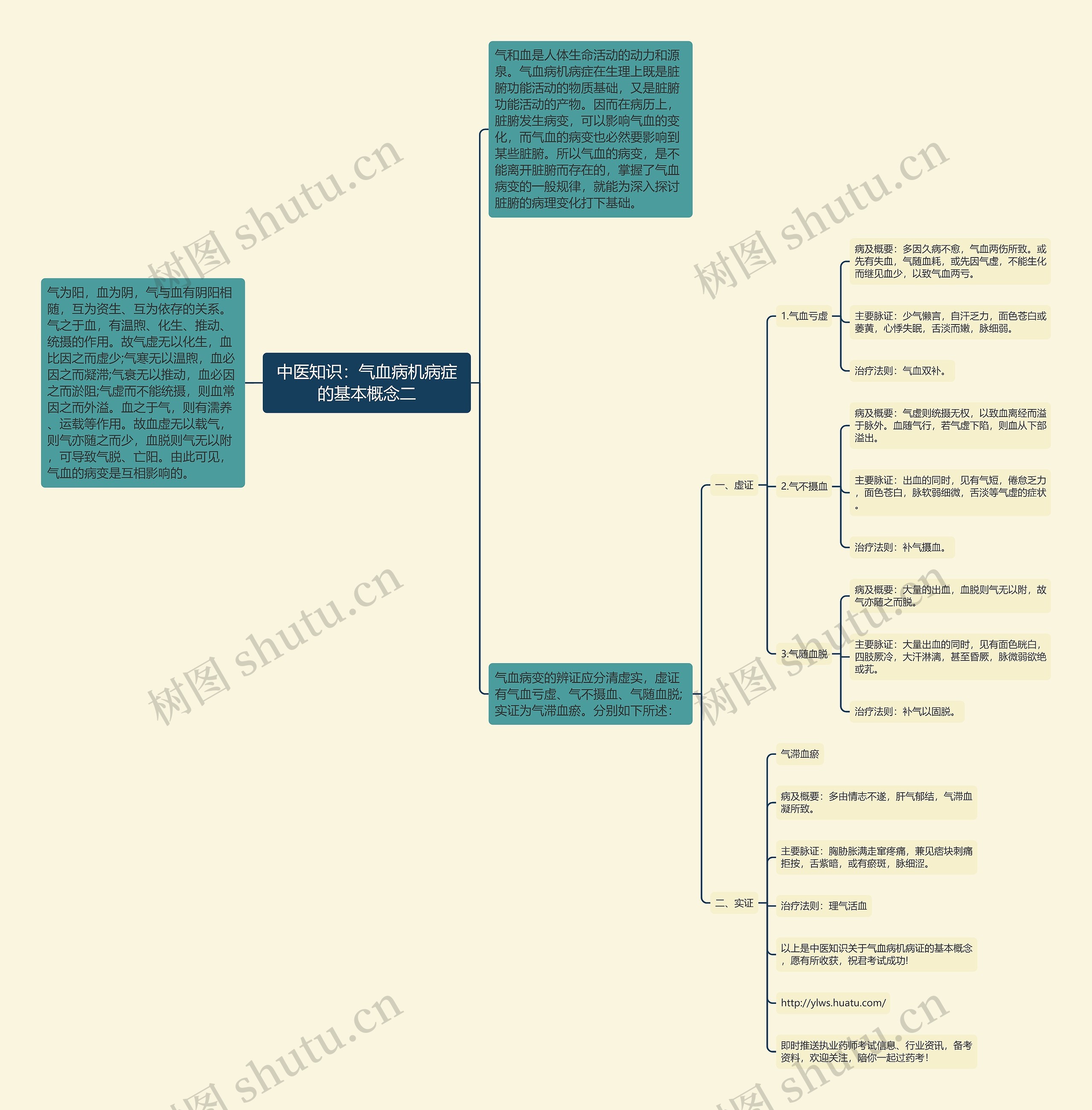 中医知识：气血病机病症的基本概念二思维导图