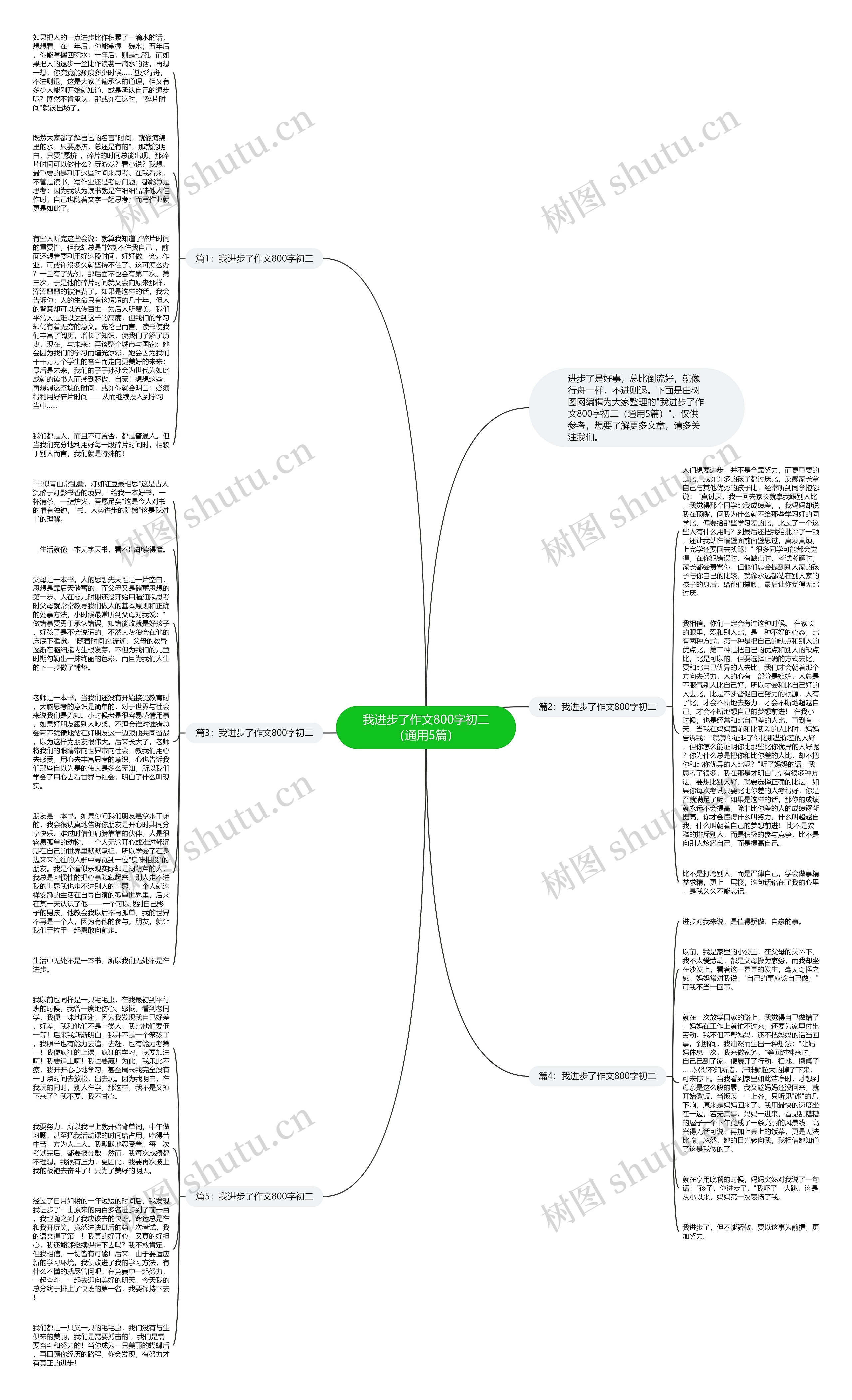 我进步了作文800字初二（通用5篇）思维导图