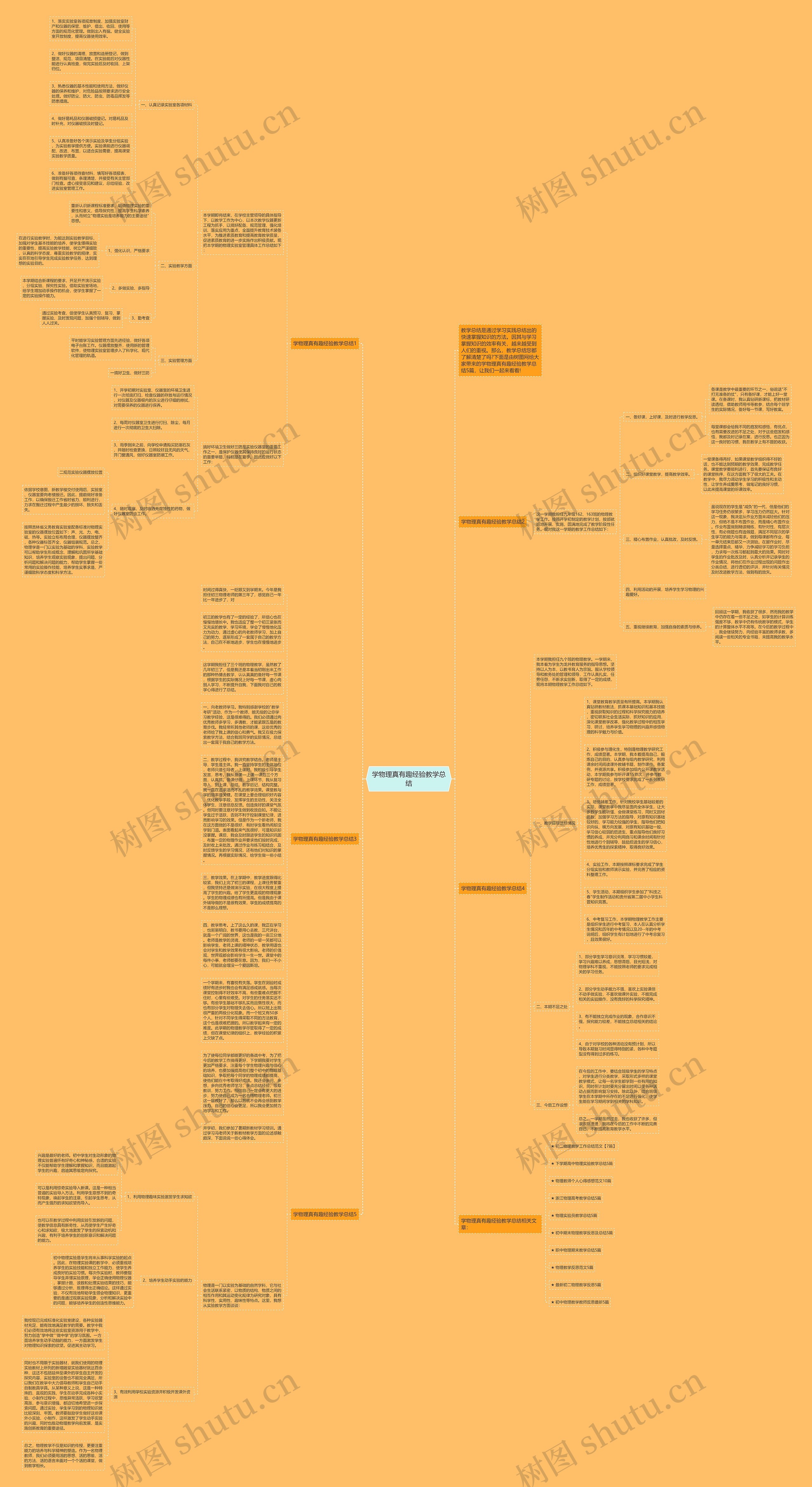 学物理真有趣经验教学总结思维导图
