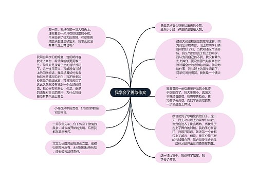 我学会了勇敢作文