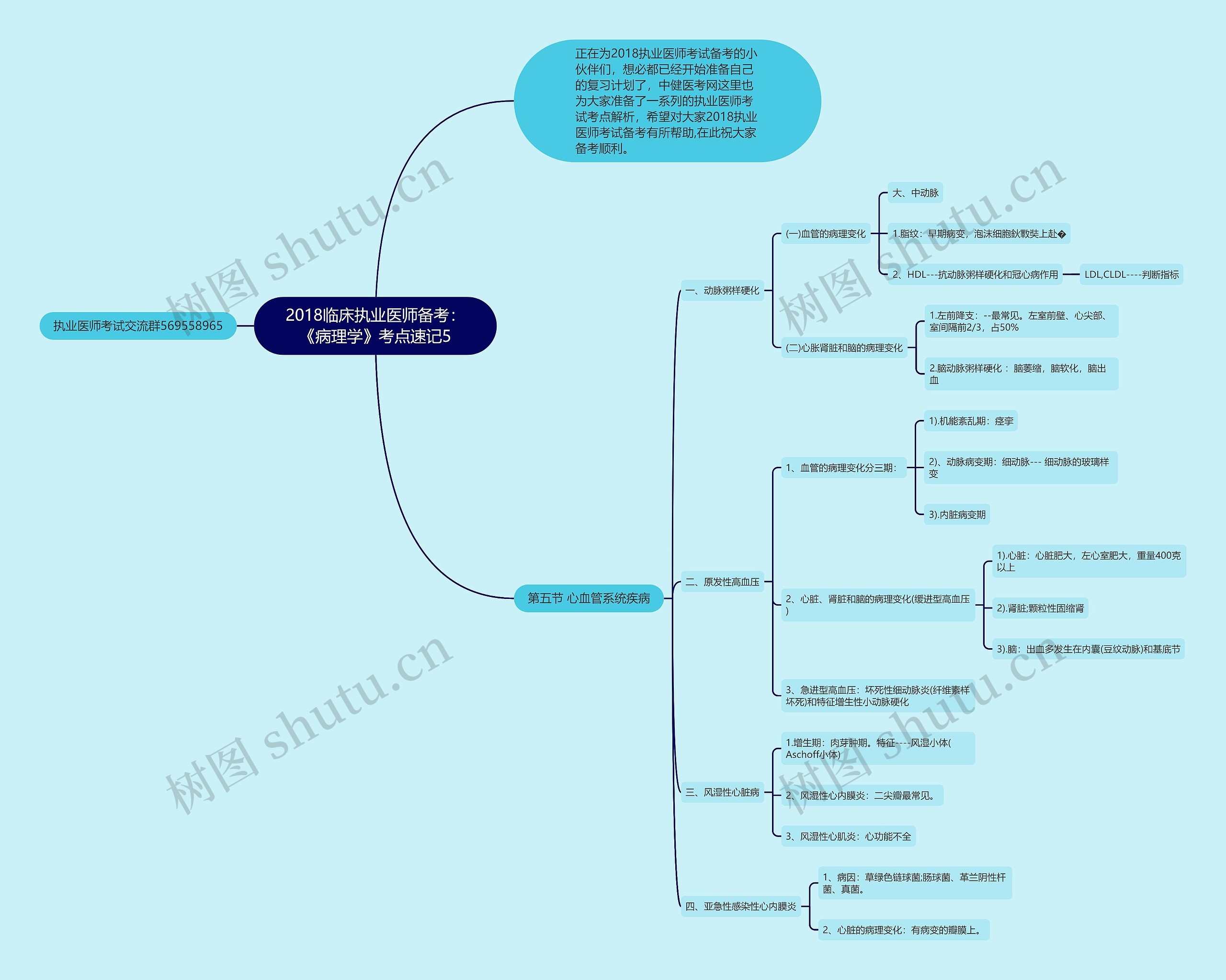 2018临床执业医师备考：《病理学》考点速记5思维导图