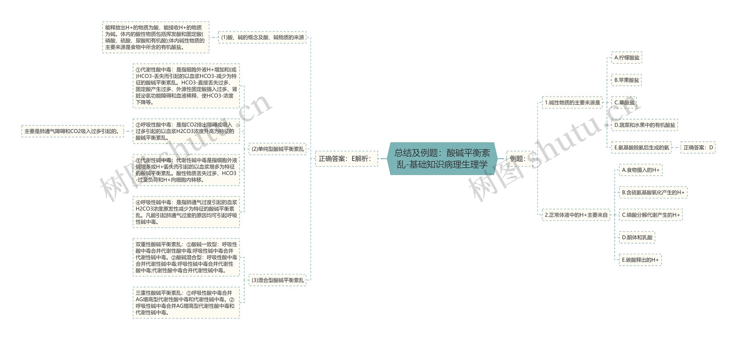 总结及例题：酸碱平衡紊乱-基础知识病理生理学