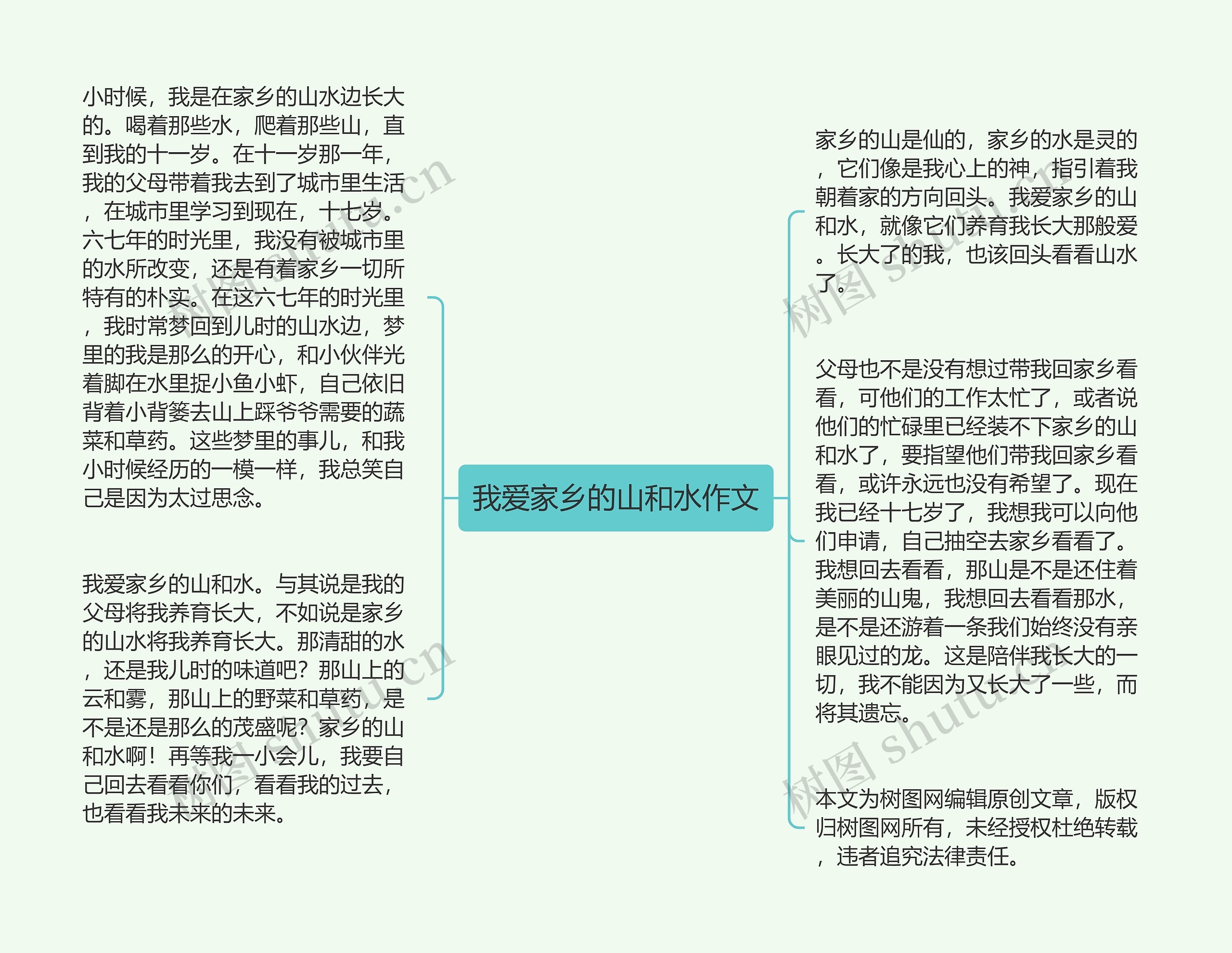 我爱家乡的山和水作文