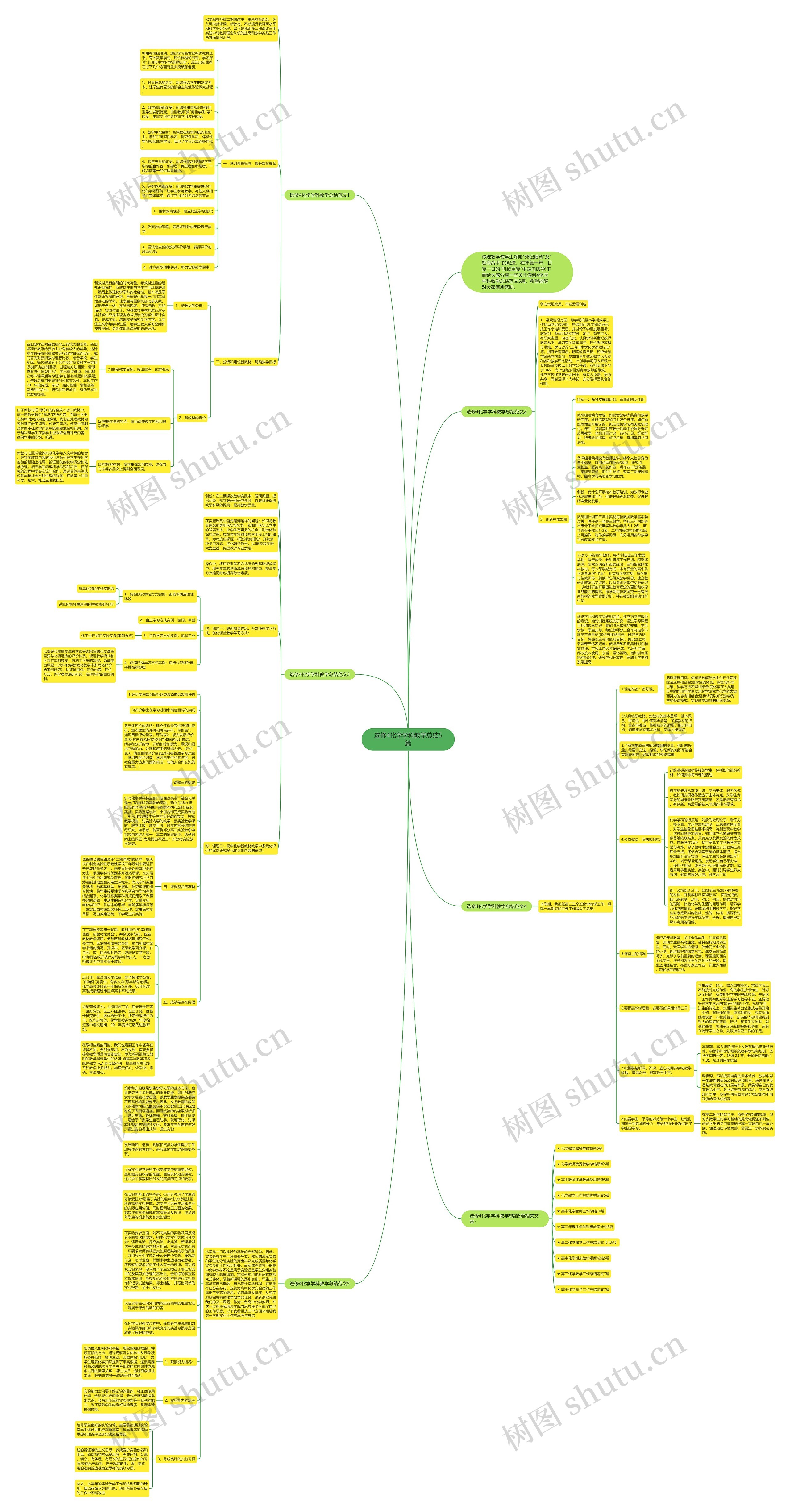 选修4化学学科教学总结5篇思维导图