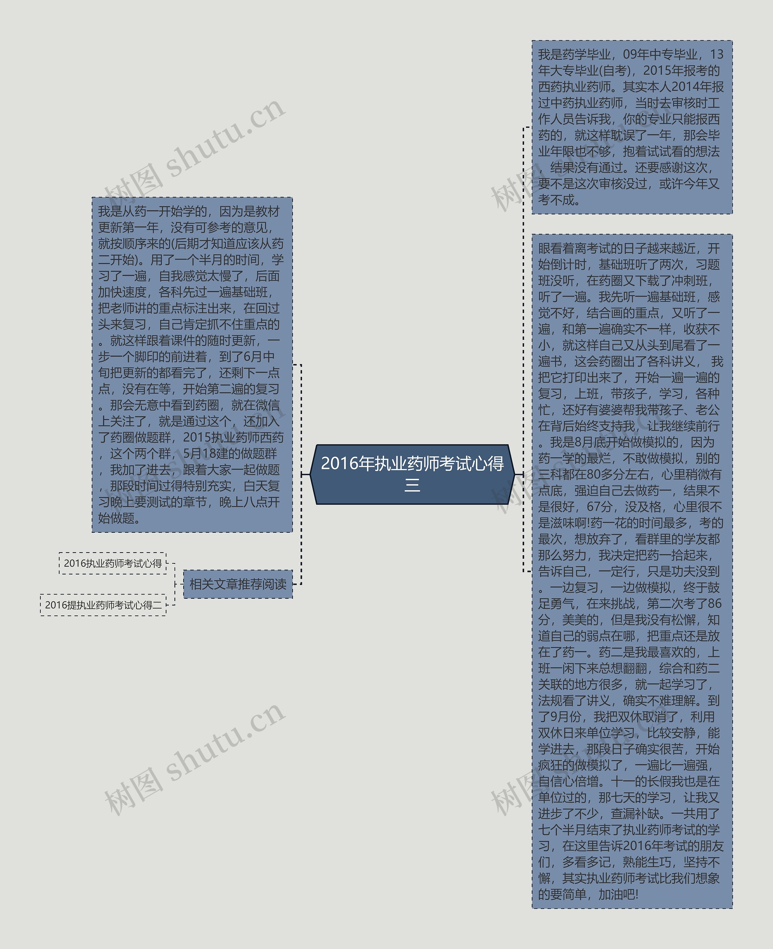 2016年执业药师考试心得三思维导图