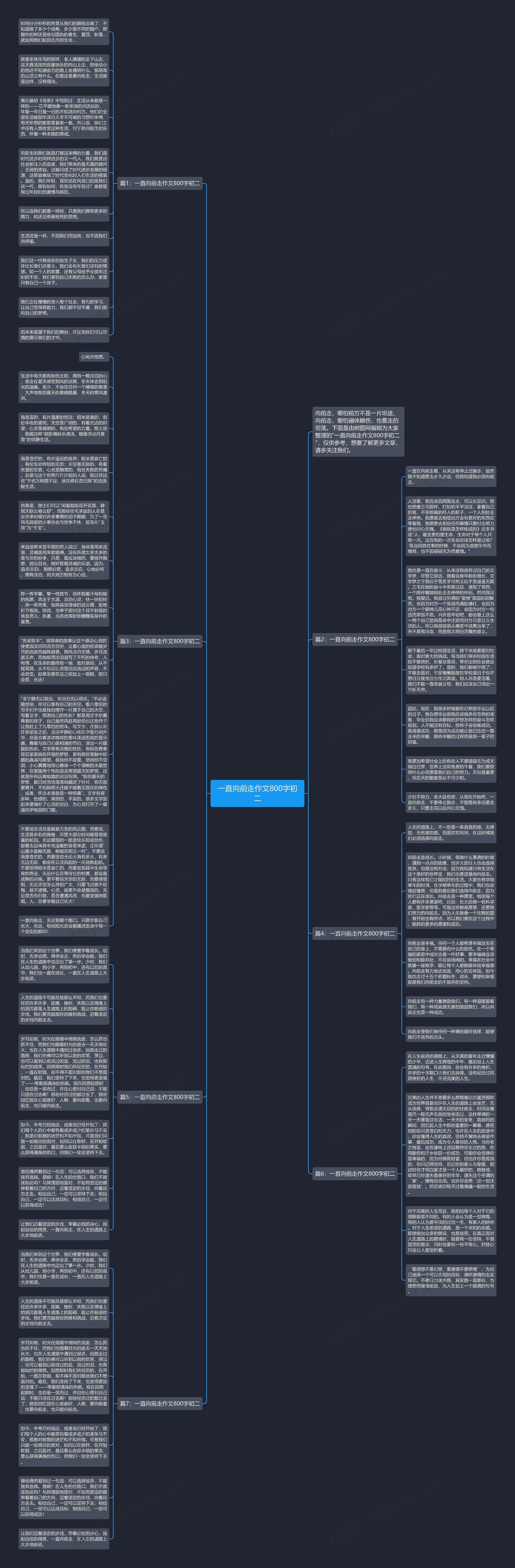 一直向前走作文800字初二思维导图