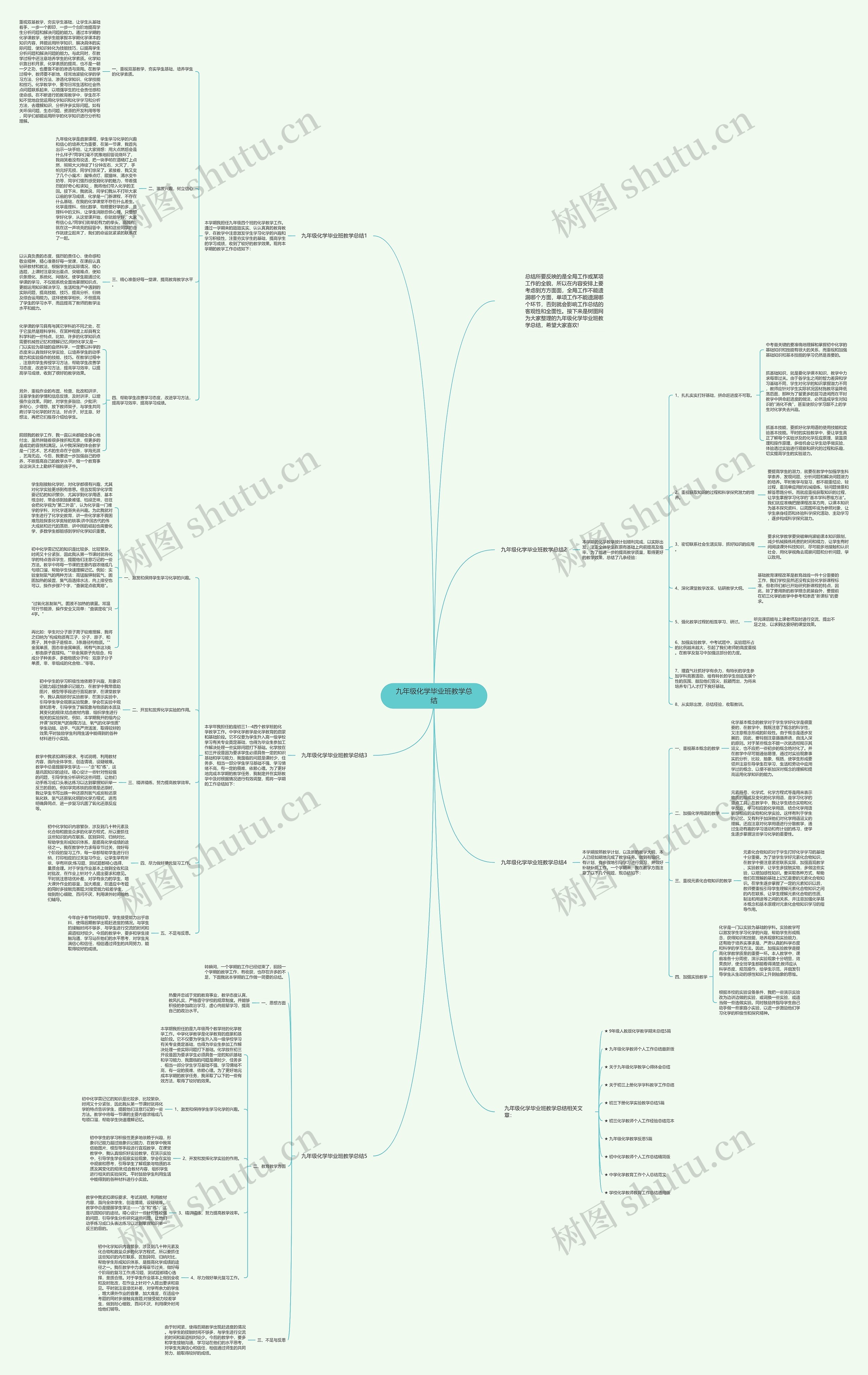 九年级化学毕业班教学总结思维导图