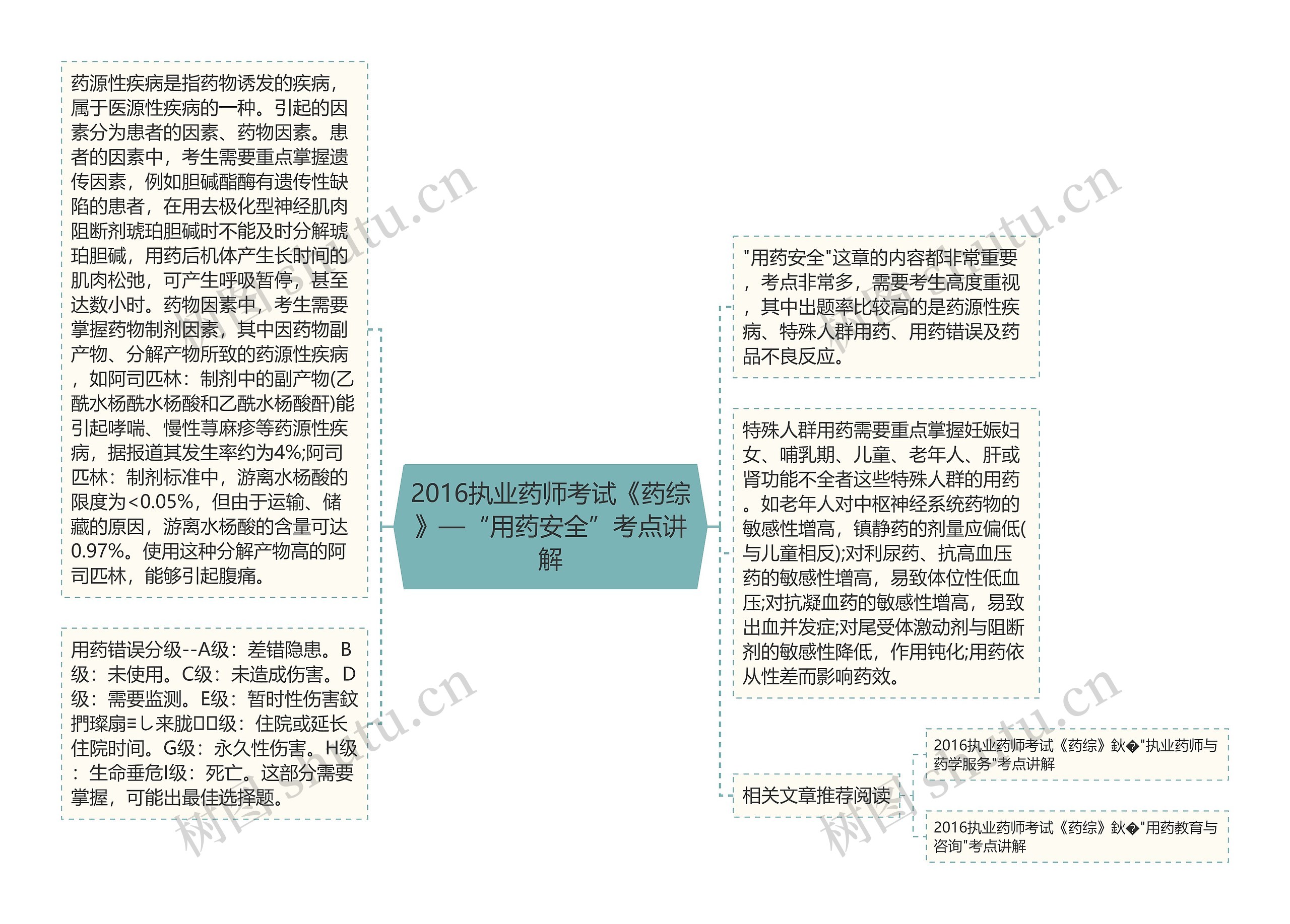 2016执业药师考试《药综》—“用药安全”考点讲解思维导图