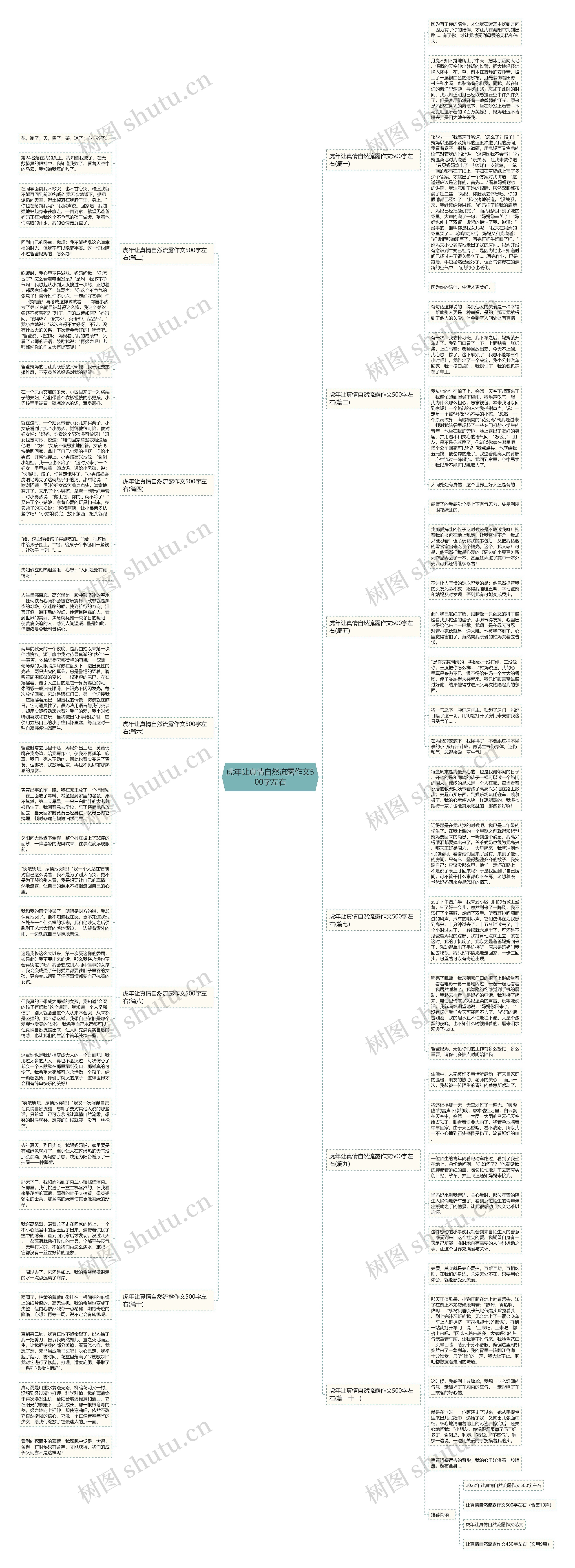 虎年让真情自然流露作文500字左右思维导图