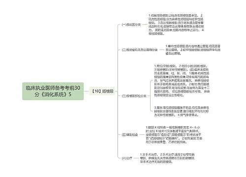 临床执业医师备考考前30分《消化系统》5