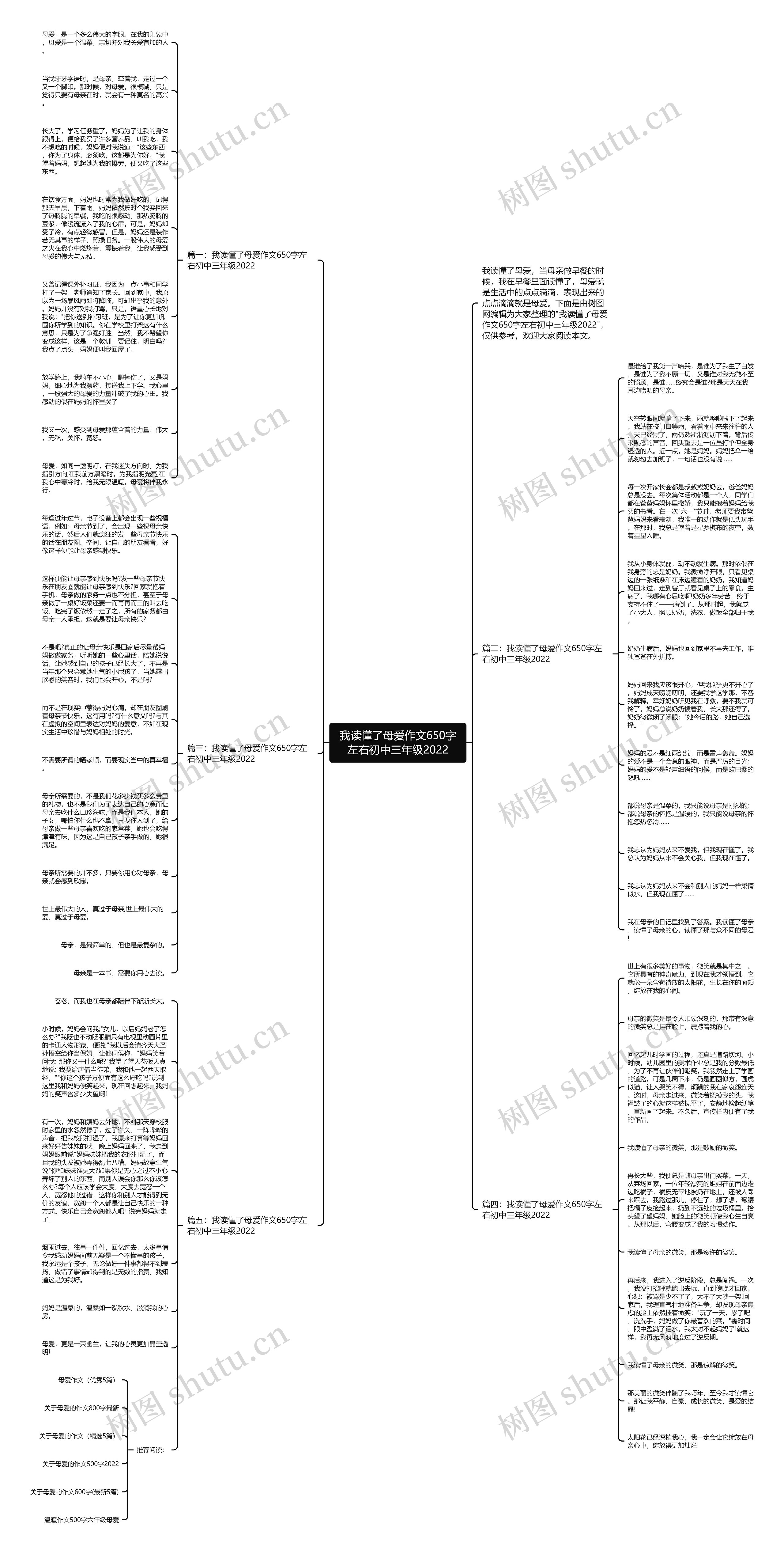我读懂了母爱作文650字左右初中三年级2022