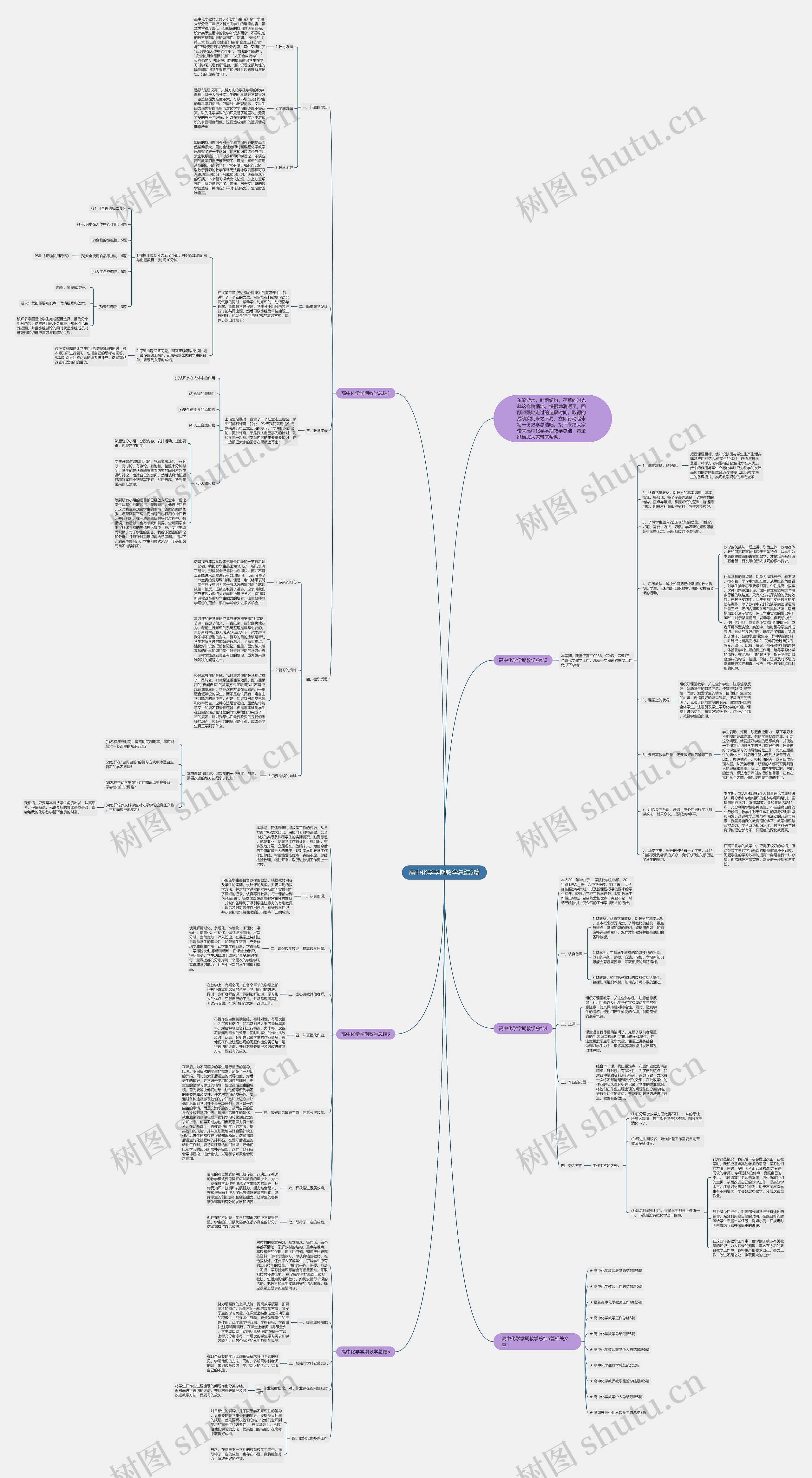 高中化学学期教学总结5篇思维导图