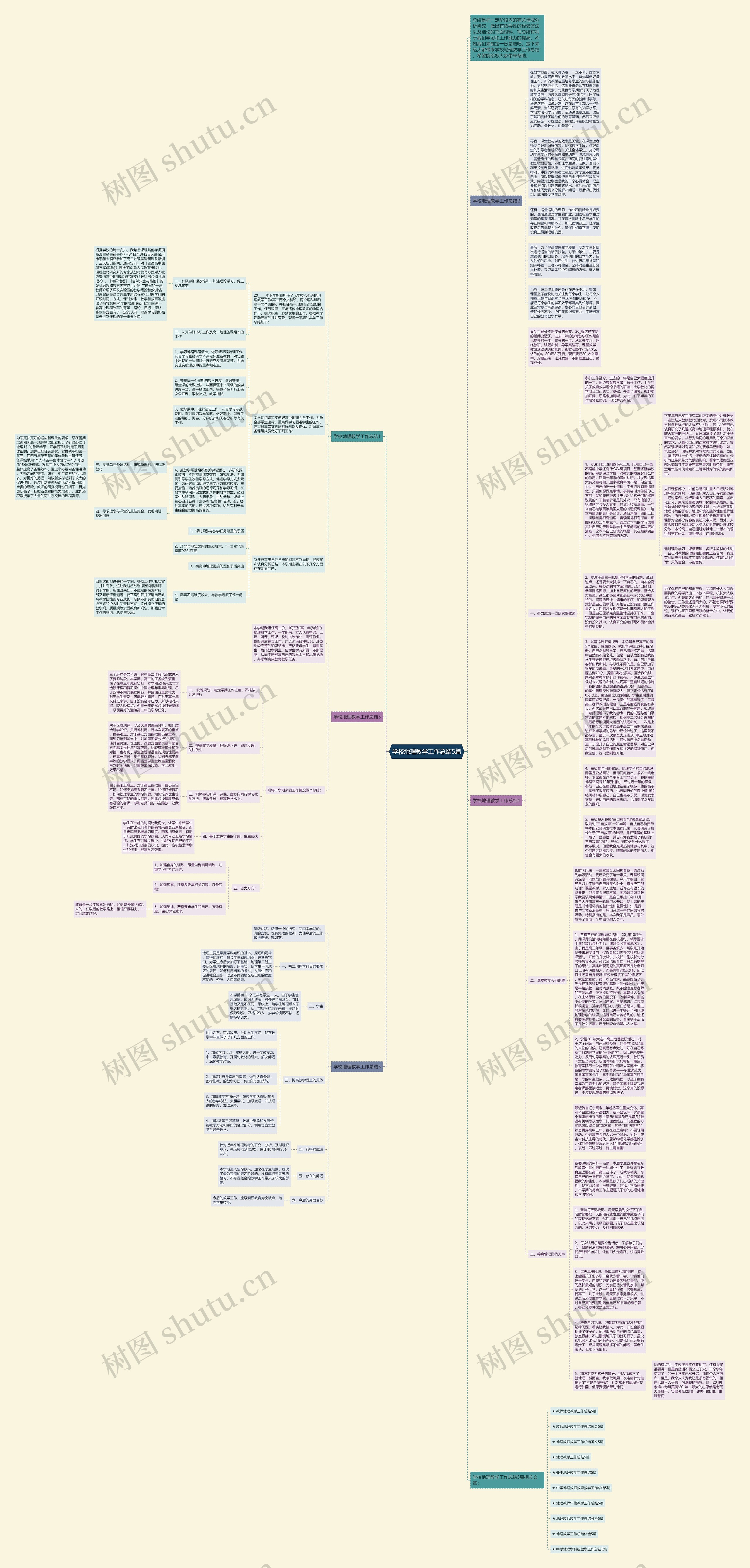 学校地理教学工作总结5篇思维导图
