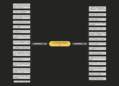 人生感悟哲理说说锦集(30句)