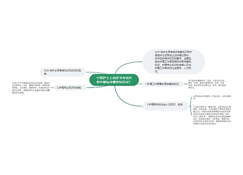 宁夏护士上岗证书考试内容中都包含哪些知识点？