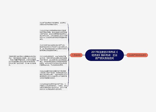 2017年注册会计师考试《经济法》知识考点：企业资产损失责任追究