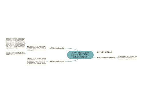 2021年一建建设工程法规及相关知识教材：考点47 施工单位的质量义务