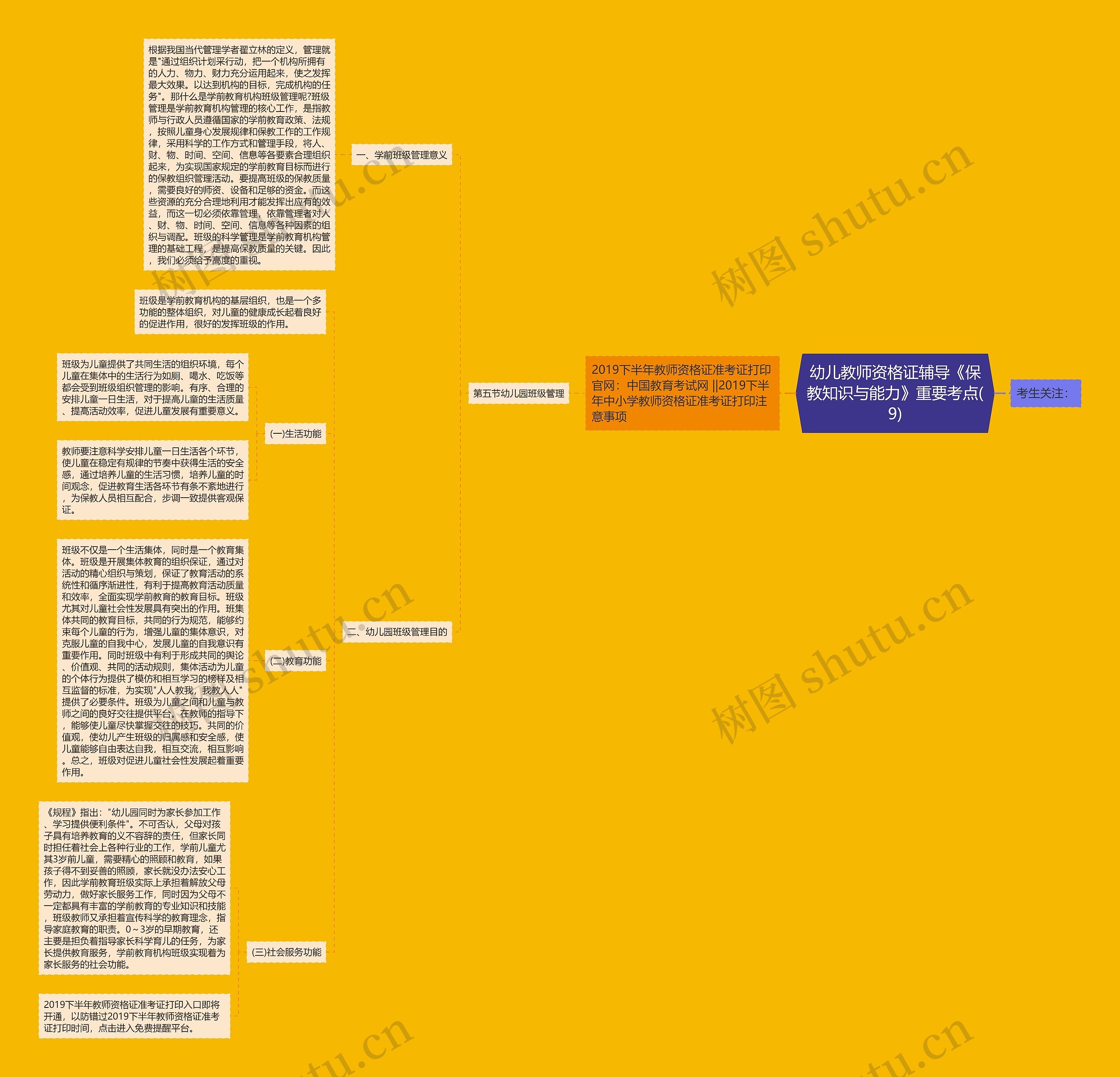 幼儿教师资格证辅导《保教知识与能力》重要考点(9)思维导图