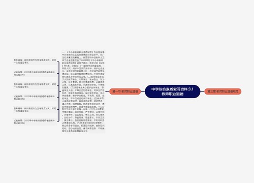 中学综合素质复习资料:3.1教师职业道德