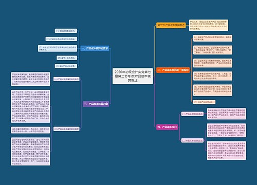 2020年初级会计实务第七章第二节考点:产品成本核算概述