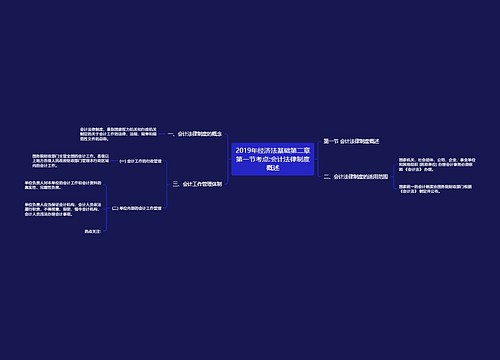 2019年经济法基础第二章第一节考点:会计法律制度概述