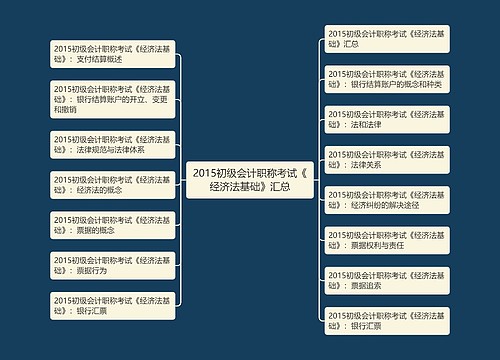 2015初级会计职称考试《经济法基础》汇总