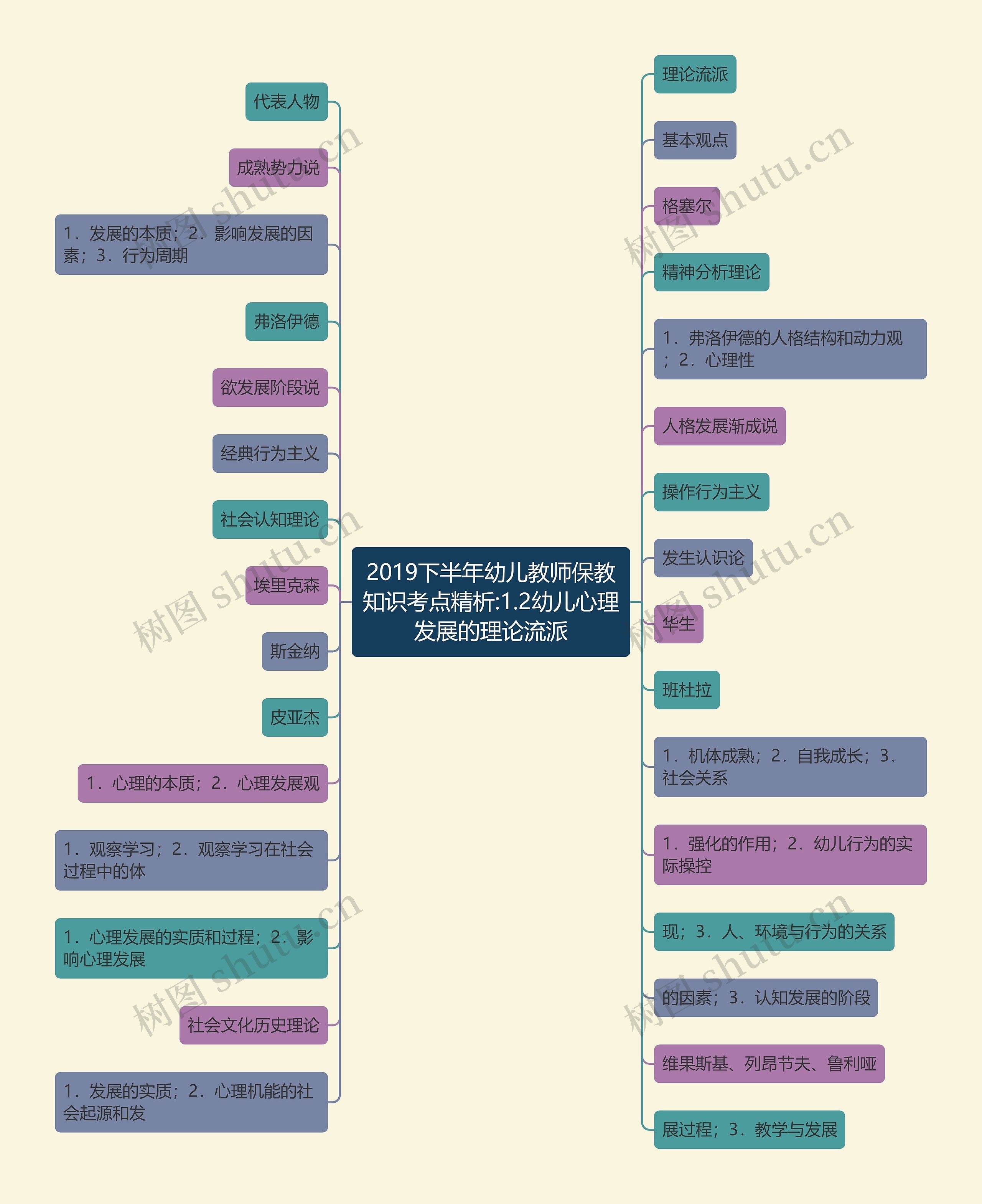 2019下半年幼儿教师保教知识考点精析:1.2幼儿心理发展的理论流派 2019下半年幼儿教师保教知识考点精析:1.2幼儿心理发展的理论流派