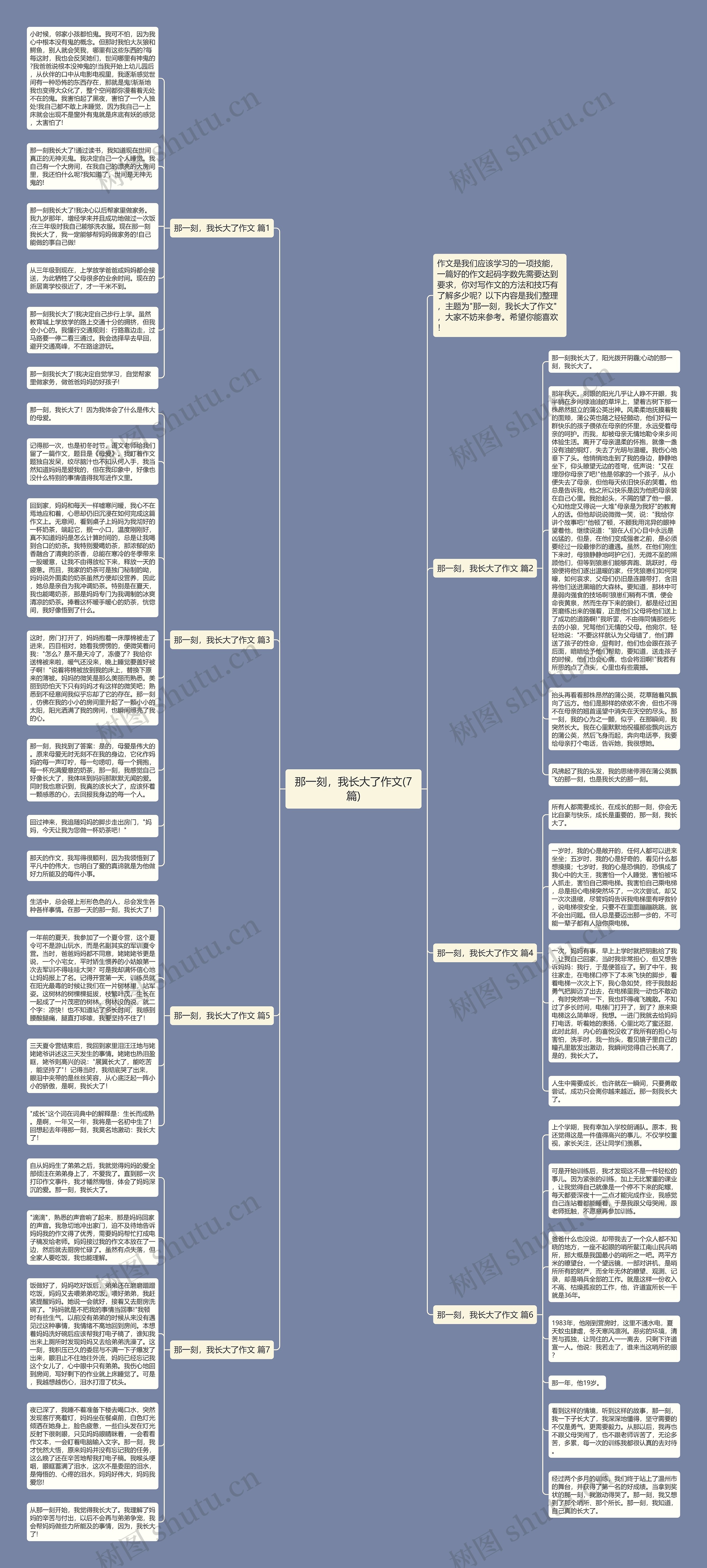 那一刻，我长大了作文(7篇)思维导图