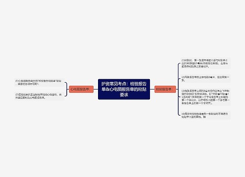 护资常见考点：检验报告单&心电图报告单的粘贴要求