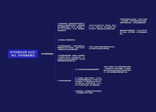 2019注册会计师《会计》考点：合并报表的概念