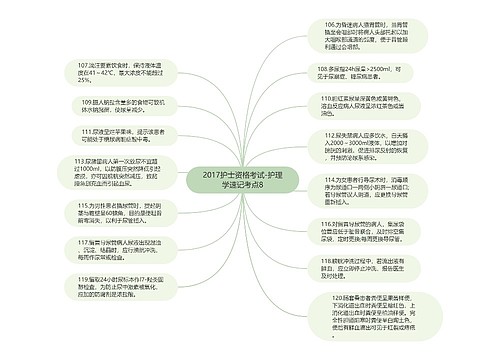 2017护士资格考试-护理学速记考点8